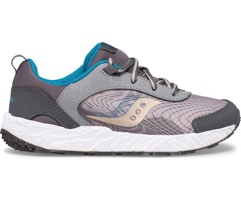 Saucony Voxel 6000 Kids' Sneakers Grey / Blue / Gold | AU 906CTVE